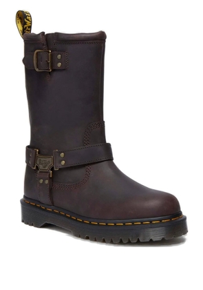 Dr. Martens Anistone Hi buckle-strap biker boots - Brown
