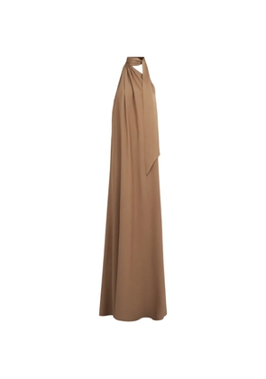 Taller Marmo Astor halterneck maxi dress - Brown