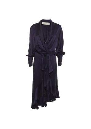 ZIMMERMANN asymmetric wrap midi dress - Blue