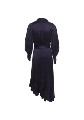 ZIMMERMANN asymmetric wrap midi dress - Blue