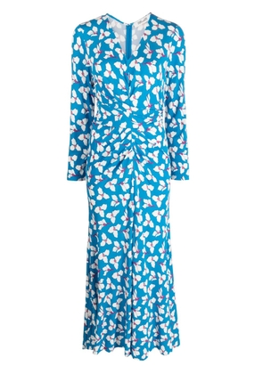 DVF Diane von Furstenberg wrap detailed maxi dress - Blue