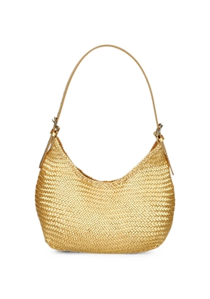 DRAGON DIFFUSION Luna Mezza woven leather tote bag - Gold