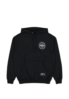 Neighborhood logo-print drawstring hoodie - Black