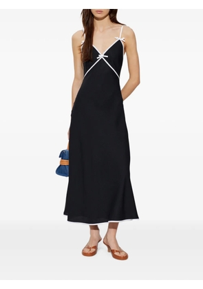 Moschino bow-detail spaghetti-strap dress - Black
