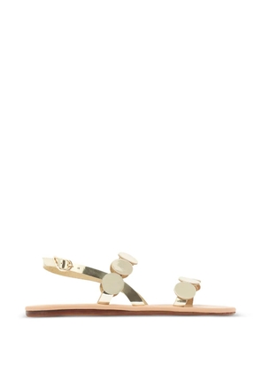 Ancient Greek Sandals metallic-effect disc-embellished sandals - Gold