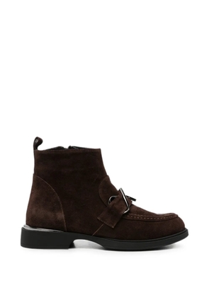 SERGIO MORETTI FIRENZE buckle-detail suede ankle boots - Brown