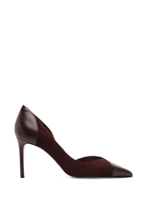 Alexandre Birman Patricia 85 suede-panel pumps - Brown