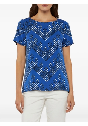 DVF Diane von Furstenberg printed short-sleeve blouse - Blue
