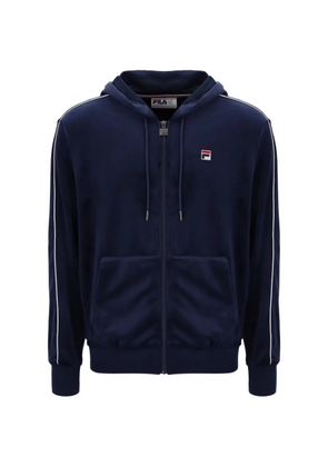 Fila Italo velour-piping hoodie - Blue