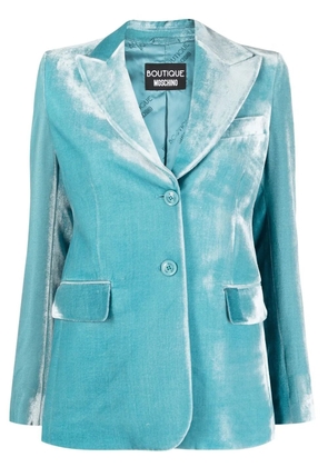 Boutique Moschino peak-lapel single-breasted blazer - Blue