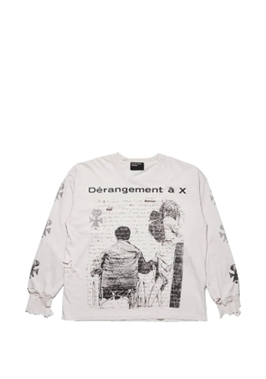 Enfants Riches Déprimés Dérangement À X distressed T-shirt - Neutrals