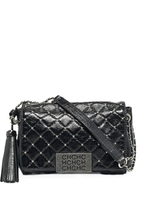 Carolina Herrera Vintage pearl-embellished shoulder bag - Black