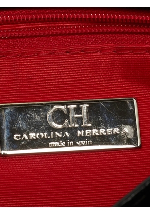 Carolina Herrera Vintage pearl-embellished shoulder bag - Black