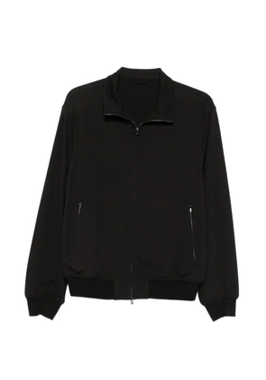 Emporio Armani zip-up ribbed-trim sweatshirt - Black
