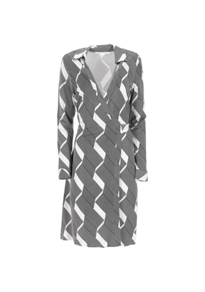 Diane Von Furstenberg Vintage geometric-print wrap dress - Black