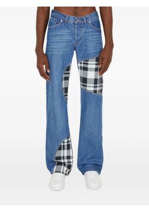 (di)vision checked-panel patchwork jeans - Blue