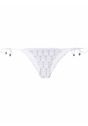 Karl Lagerfeld Karl icon triangle bikini bottoms - White