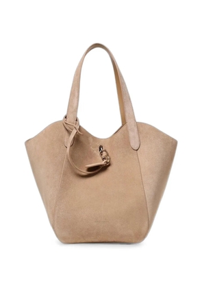 Giorgio Armani suede shoulder bag - Neutrals