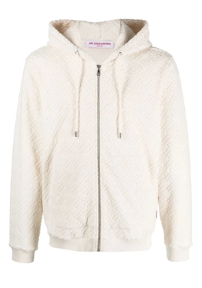 Orlebar Brown Horsley jacquard zip-up hoodie - Neutrals