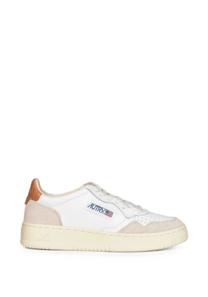 Autry Medalist leather and suede sneakers - White