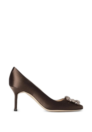 Manolo Blahnik Hangisi buckle pumps - Brown