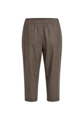 Dusan elasticated-waistband tapered trousers - Brown