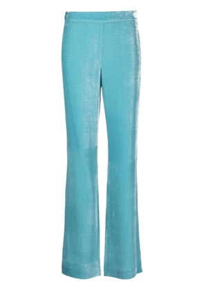 Boutique Moschino velvet flared trousers - Blue