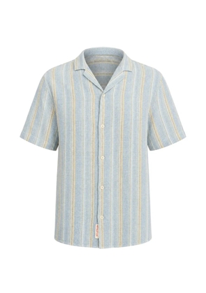 Revolution Now Cuban striped short-sleeved cotton shirt - Blue