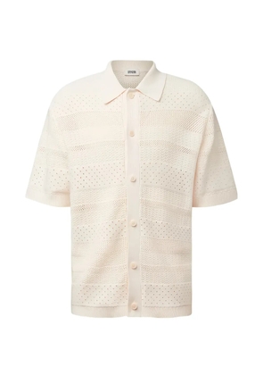 Drykorn Dantte pointelle-knit button-up shirt - Neutrals