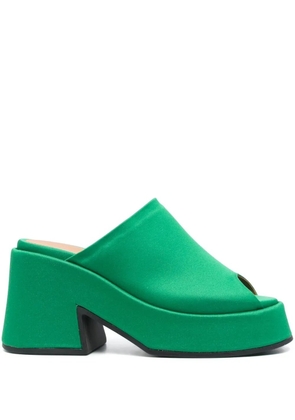 GANNI open toe leather sandals - Green