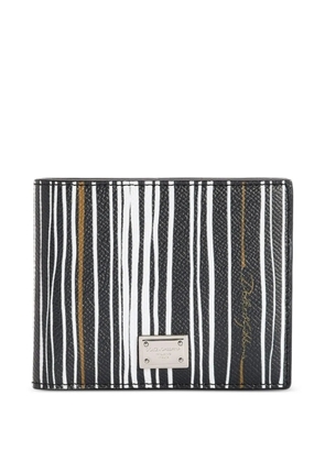 Dolce & Gabbana stripe-print calfskin wallet - Black
