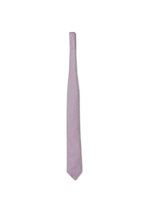 Zegna palm-print silk tie - Pink