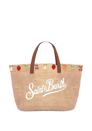 MC2 Saint Barth mini City fruit-detail tote bag - Neutrals