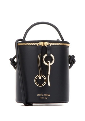 Meli Melo logo-stamp bucket bag - Black