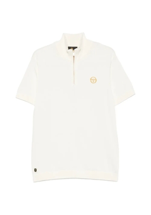 Sergio Tacchini logo-embroidered zipped polo shirt - Neutrals