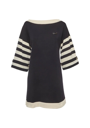CHANEL Pre-Owned striped mini dress - Blue