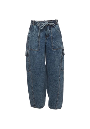 Alaïa Pre-Owned cargo jeans - Blue