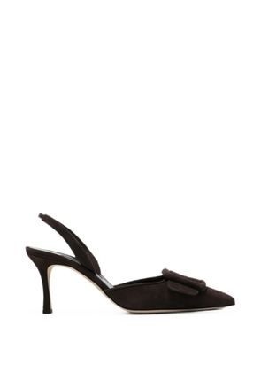 Manolo Blahnik Maysli buckle-detail pumps - Brown