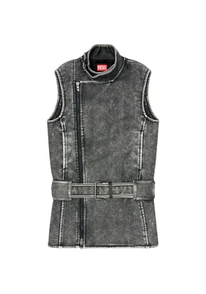 Diesel biker-style mini dress with belt - Grey