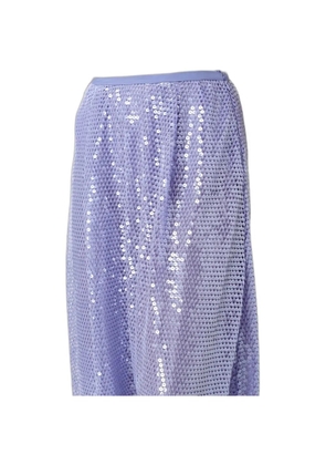 Emporio Armani sequin-embellished wide-leg trousers - Purple