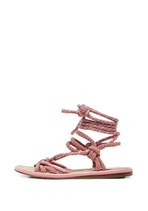 Louis Vuitton Pre-Owned Maia rope ankle-strap sandals - Pink