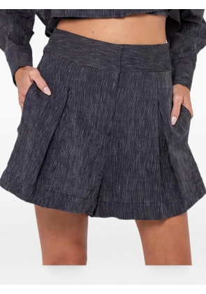 JBQ pleated pinstripe shorts - Grey