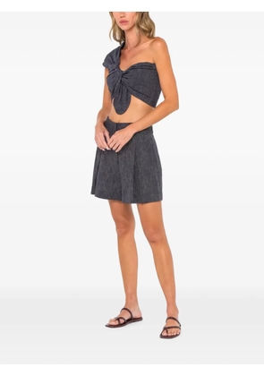 JBQ pleated pinstripe shorts - Grey
