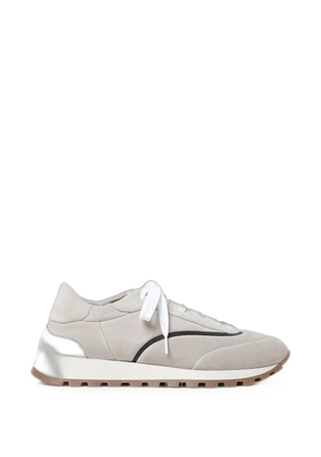 Brunello Cucinelli suede-finish panelled sneakers - Grey