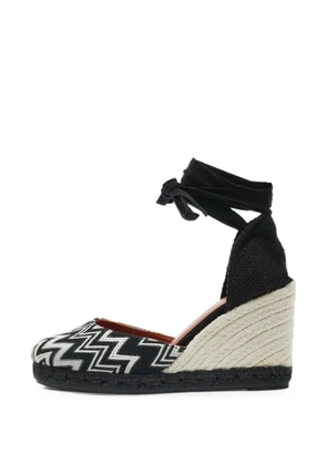 Missoni Pre-Owned chevron-design espadrilles - Black
