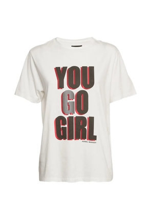 ISABEL MARANT slogan-print T-shirt - White