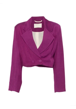 MOMONÌ Rosita cropped double-breasted jacket - Purple