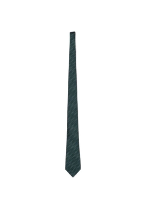 Zegna jacquard-knit silk tie - Green