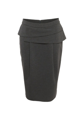 Emporio Armani Pre-Owned layered pencil midi skirt - Grey