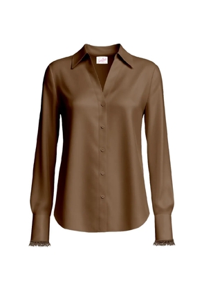 MC2 Saint Barth lace-trim buttoned shirt - Brown
